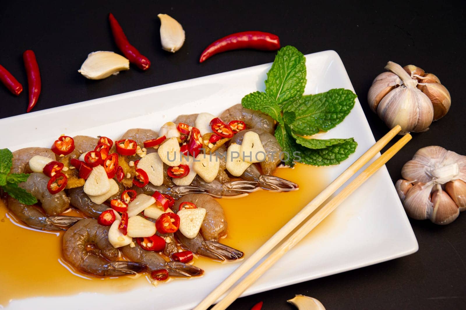 Korean style pickled shrimp Asian Fusion