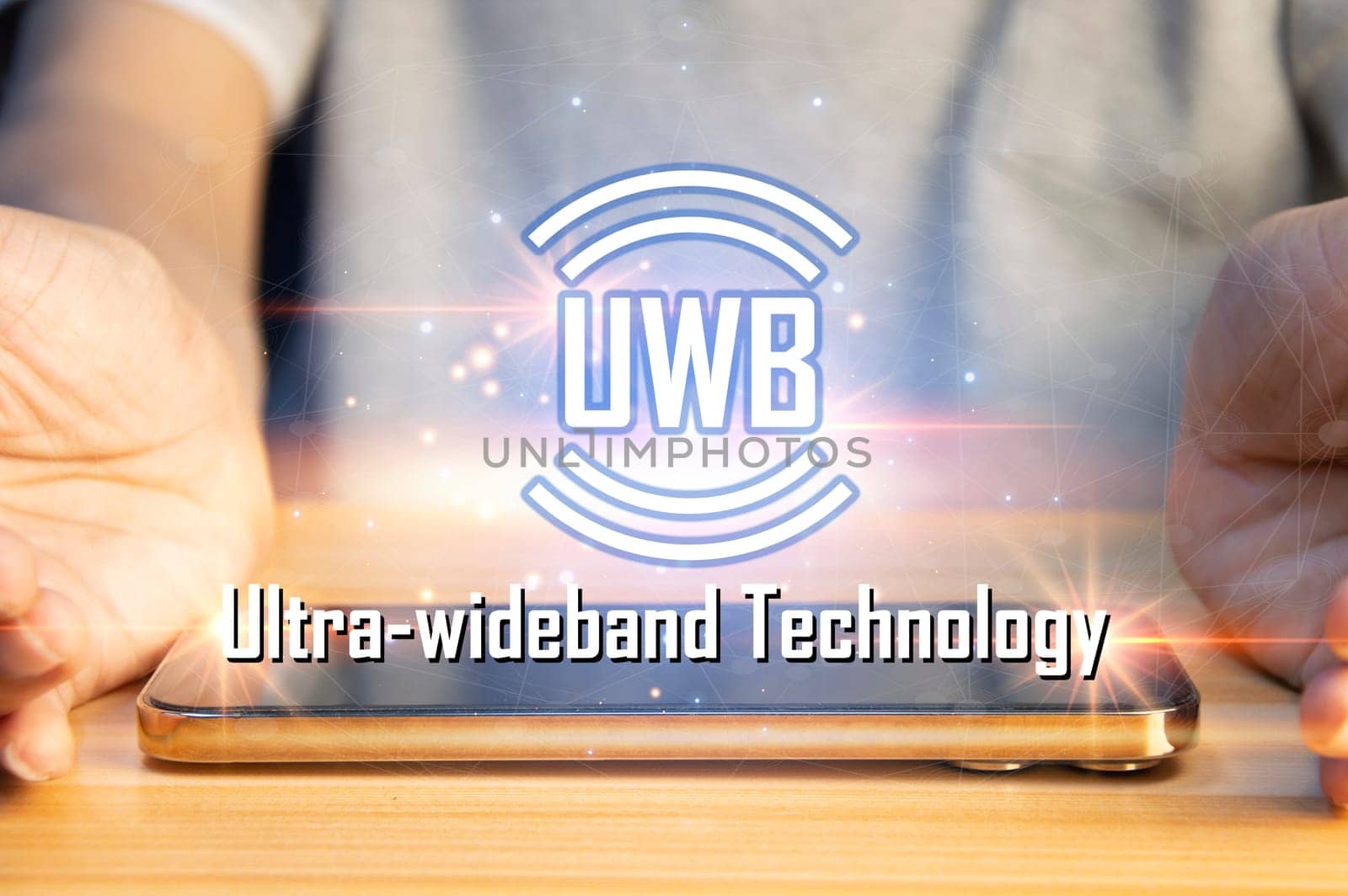 Ultra-wideband UWB is a short-range radio communication technology on bandwidths of 500MHz or greater and at very high frequencies. Overall, it works similarly to Bluetooth and Wi-Fi. by boonruen