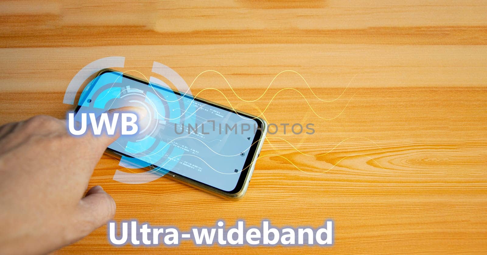 Ultra-wideband UWB is a short-range radio communication technology on bandwidths of 500MHz or greater and at very high frequencies. Overall, it works similarly to Bluetooth and Wi-Fi(not a trademark) by boonruen