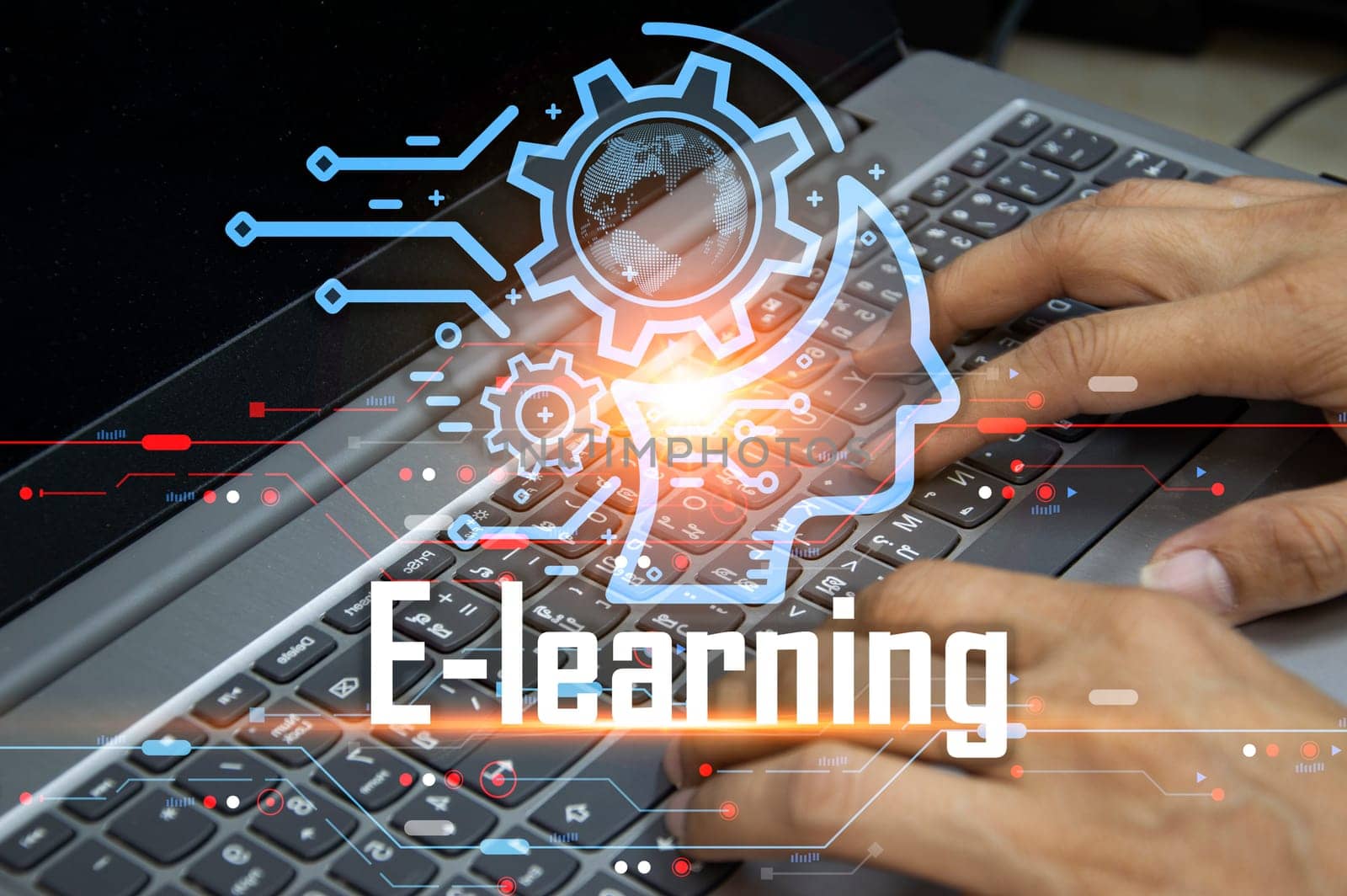 Concept of e-Learning, a learning management system through a network with an emphasis on learners as the center. in teaching and learning Blended style with regular class,stem	 by boonruen