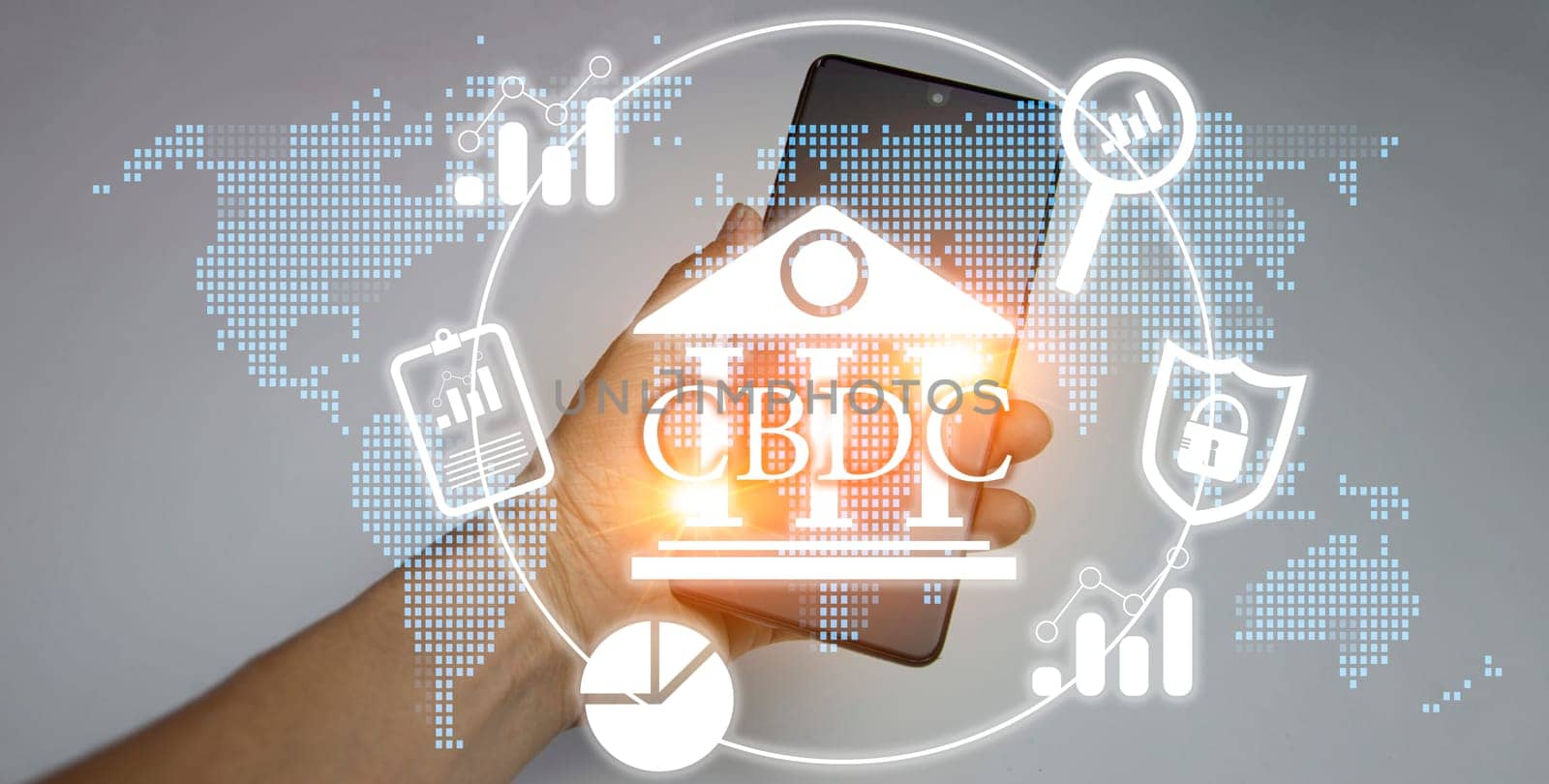 CBDC is a digital currency issued by a central bank. which has the ability to act as a medium to pay for goods and services can maintain value and is an accounting unit of measurement by boonruen