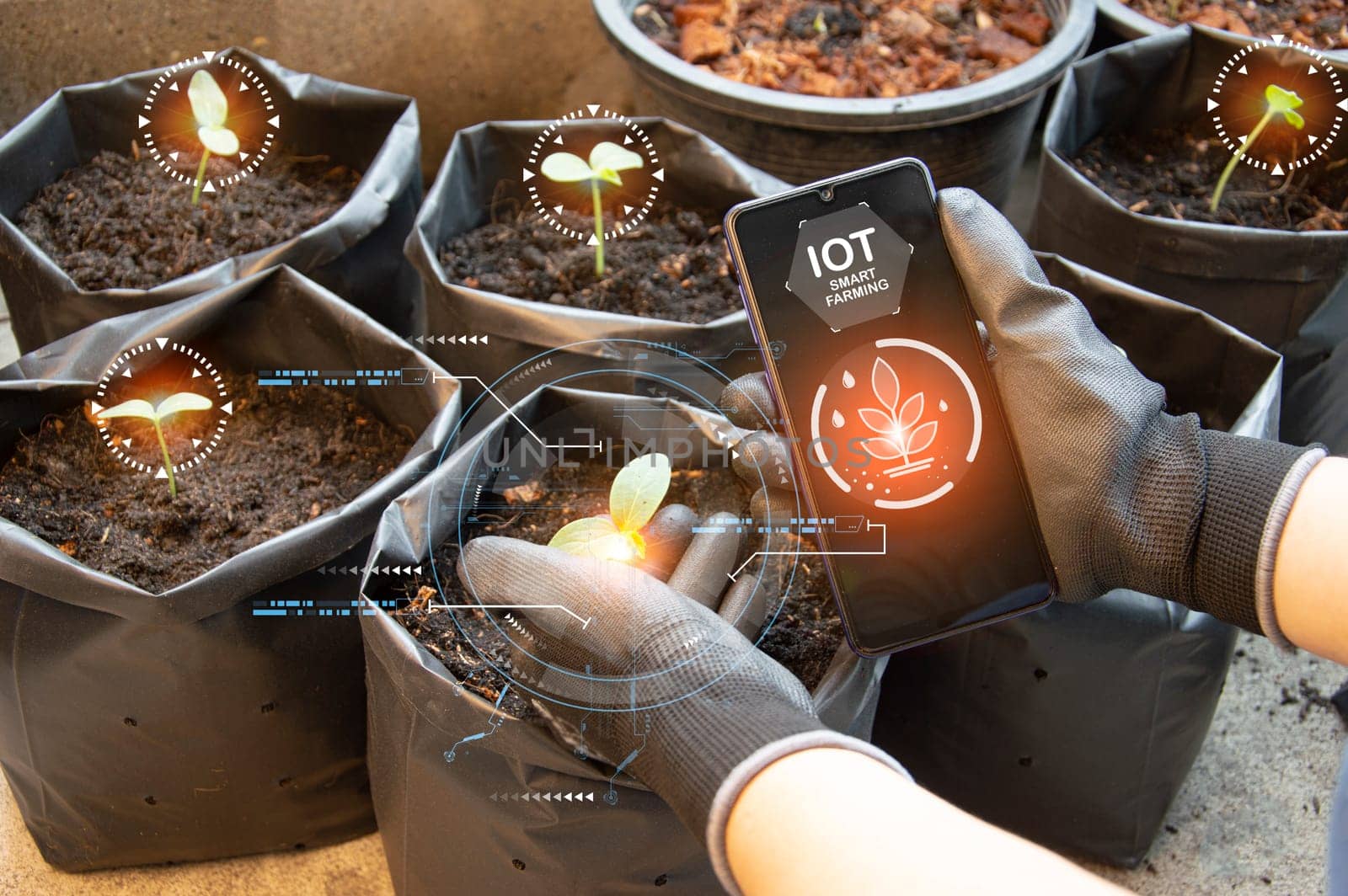 The concept of using AI and smart farming.	