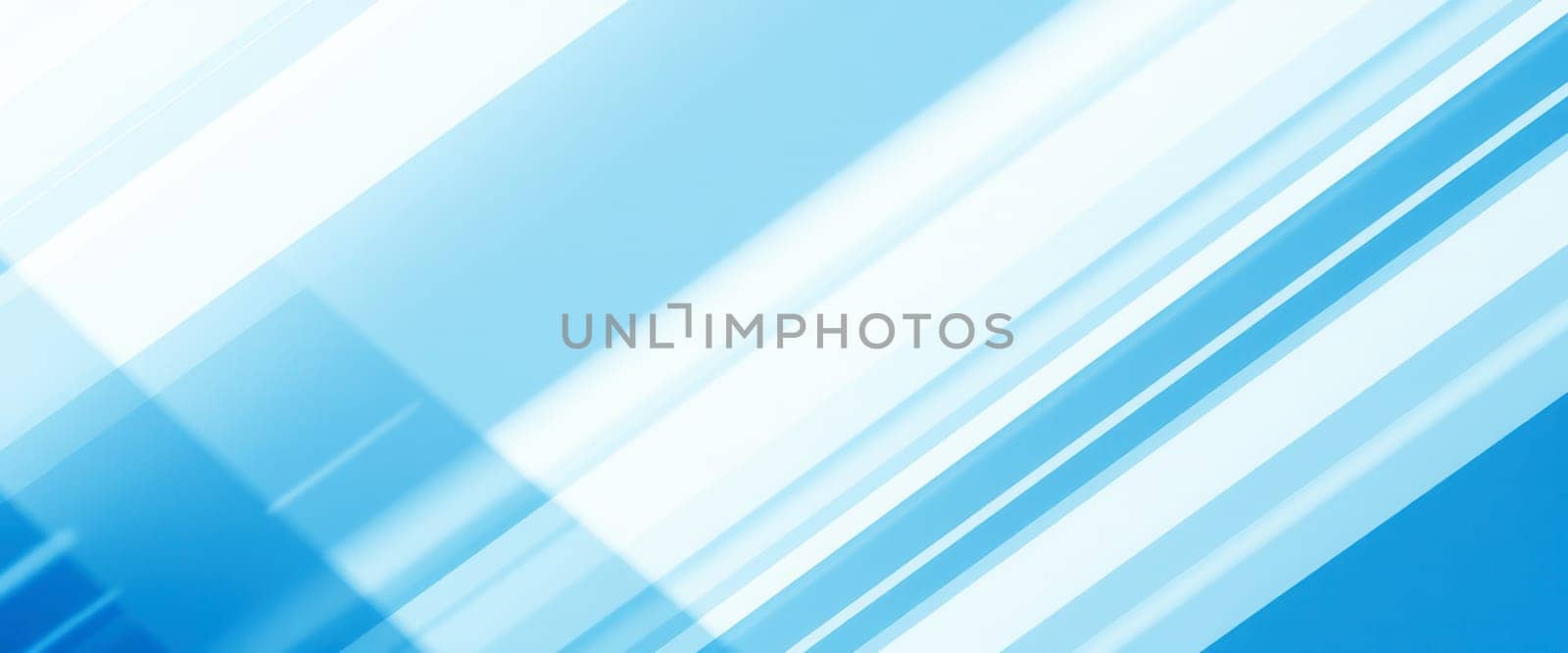 Abstract wide background with diagonal white and blue stripes