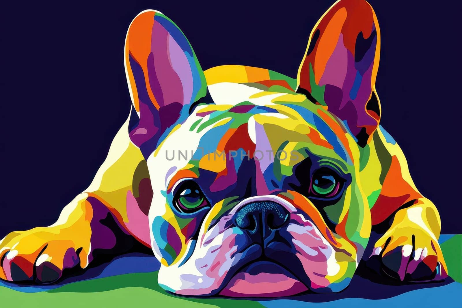 Portrait of a dog in pop art style..