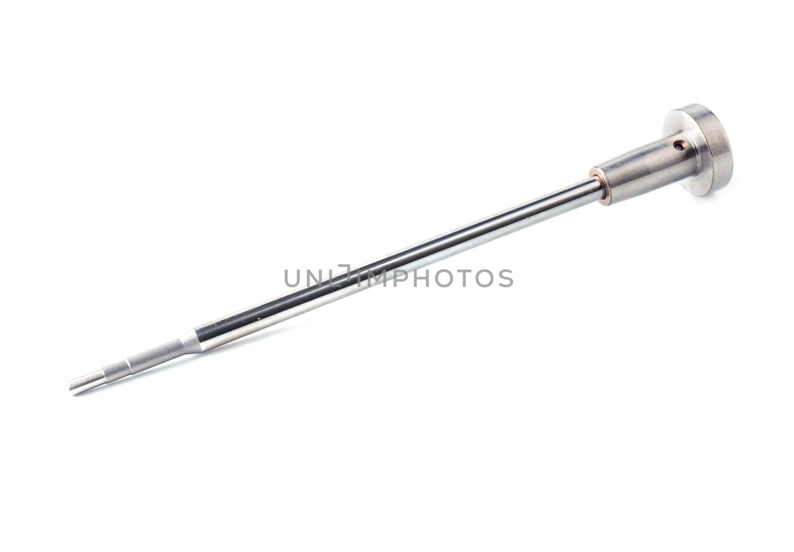 New injector control valve on white background close up