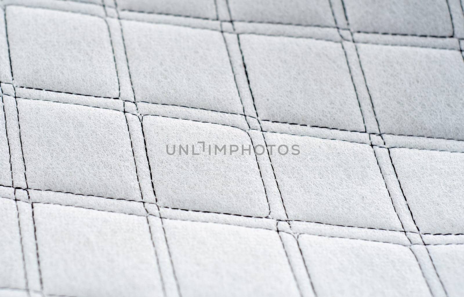 types of seams of eco leather cover car seat