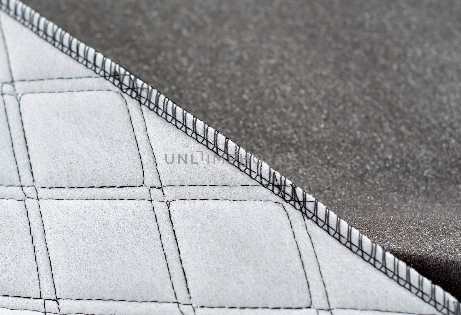 types of seams of eco leather cover car seat