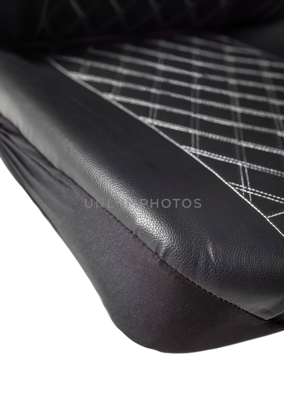 types of seams of eco leather cover car seat