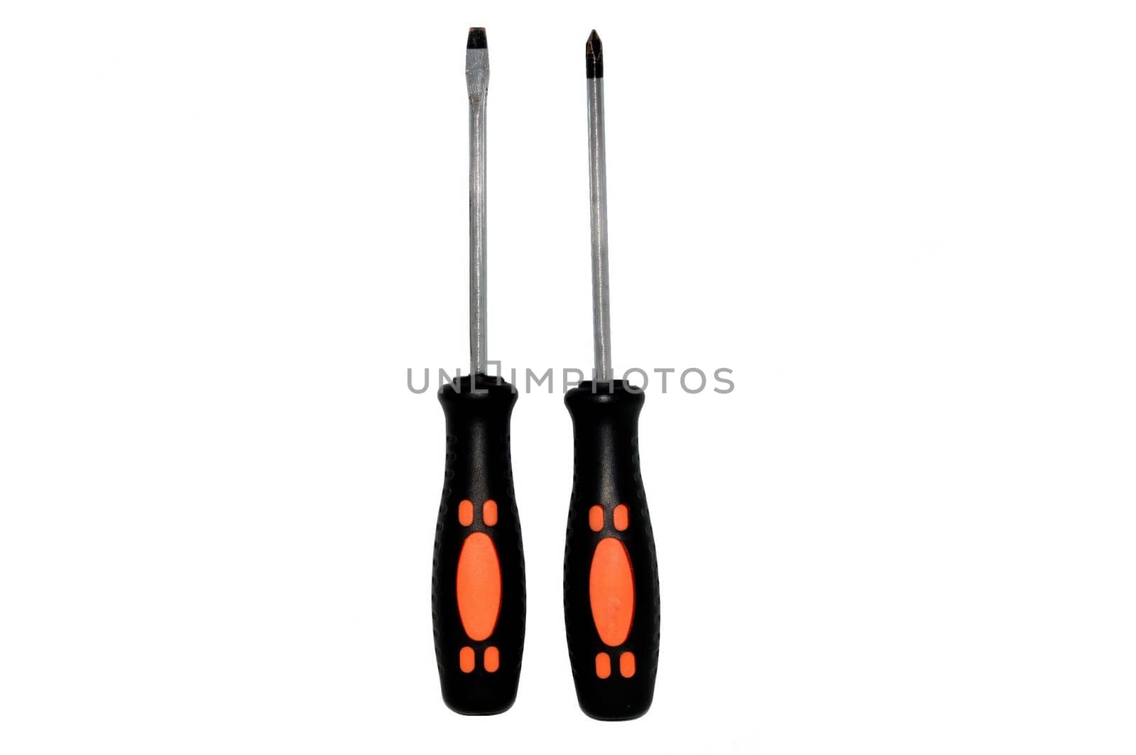 Two screwdrivers isolated on white background