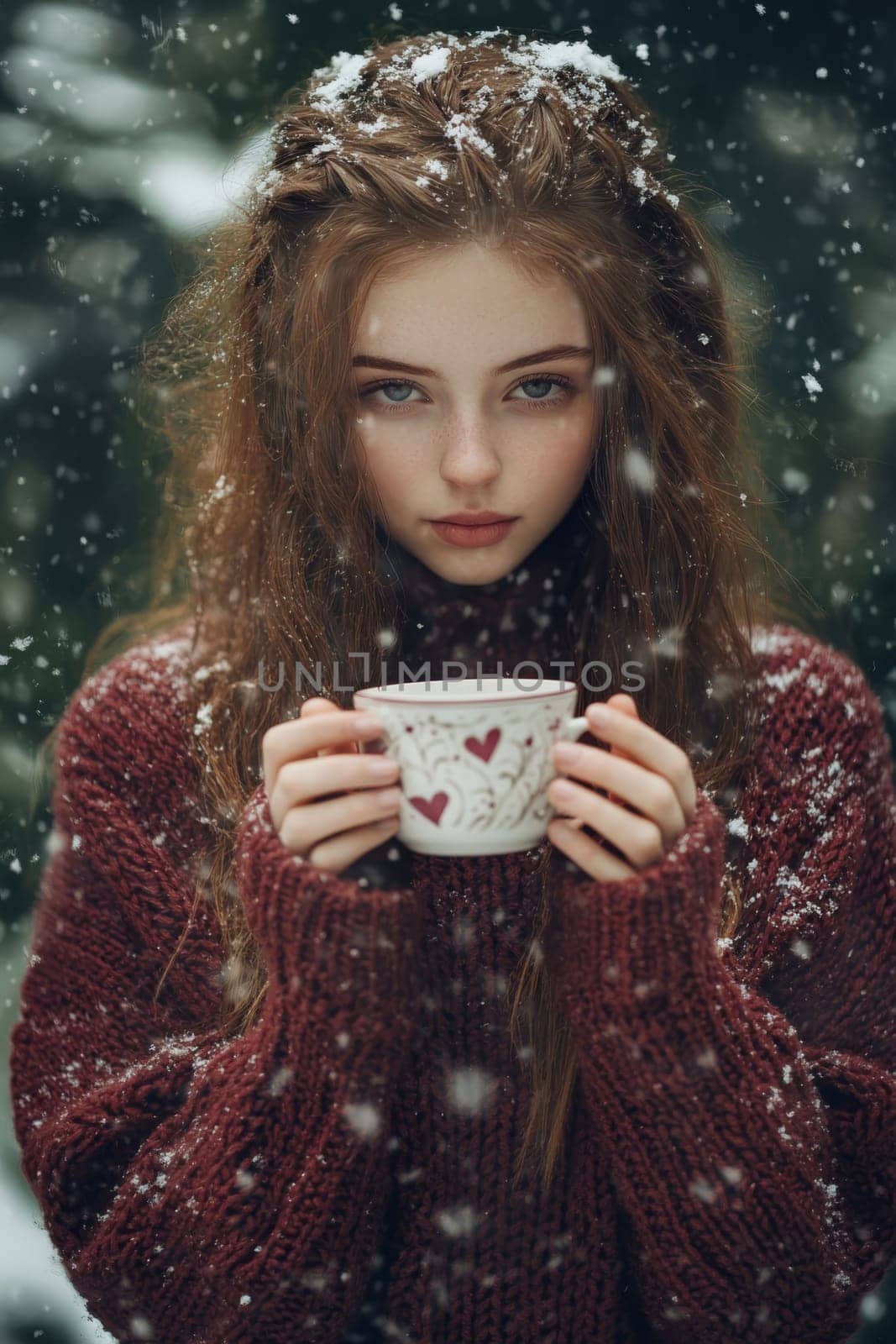 cup of coffee in hands, Generative AI, drink