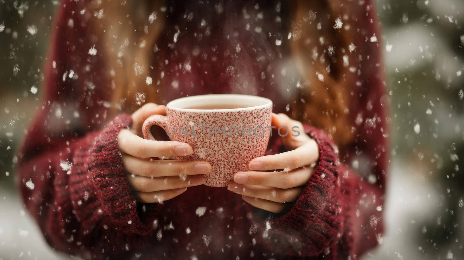 cup of coffee in hands, Generative AI, drink