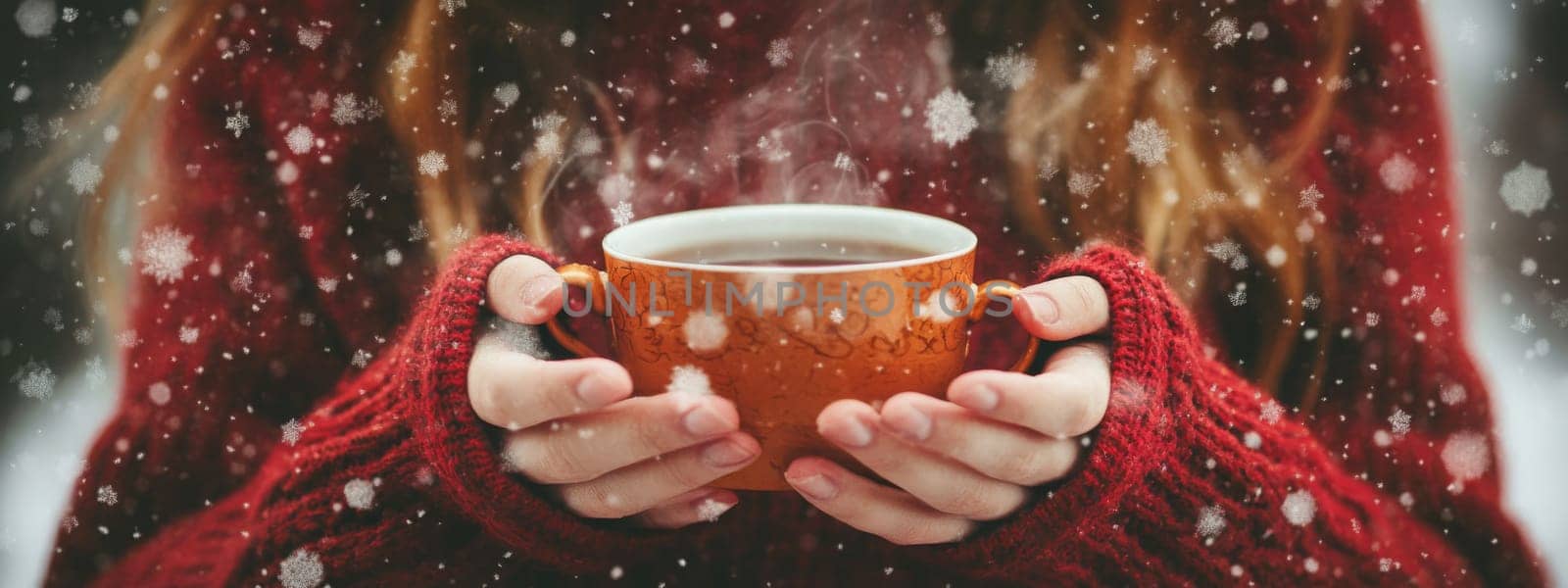 cup of coffee in hands, Generative AI, drink