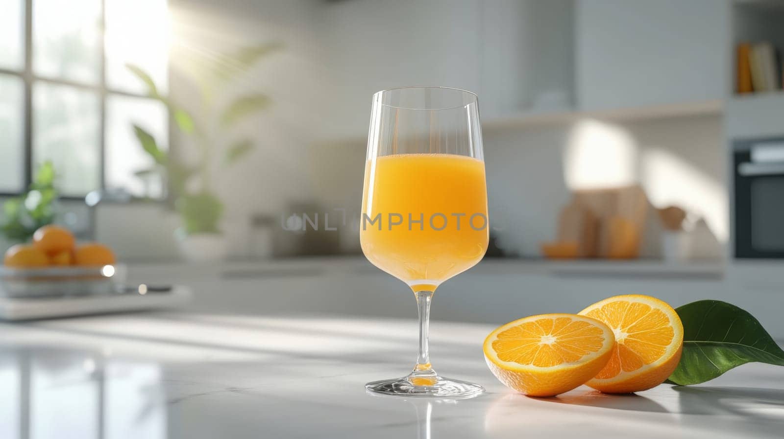 glass of fresh orange juice, Generative AI, drink