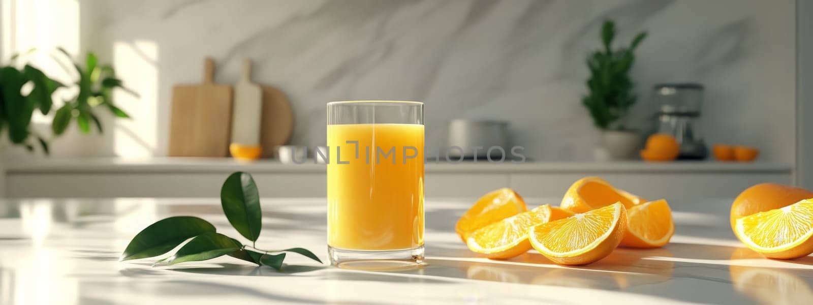 glass of fresh orange juice, Generative AI, drink
