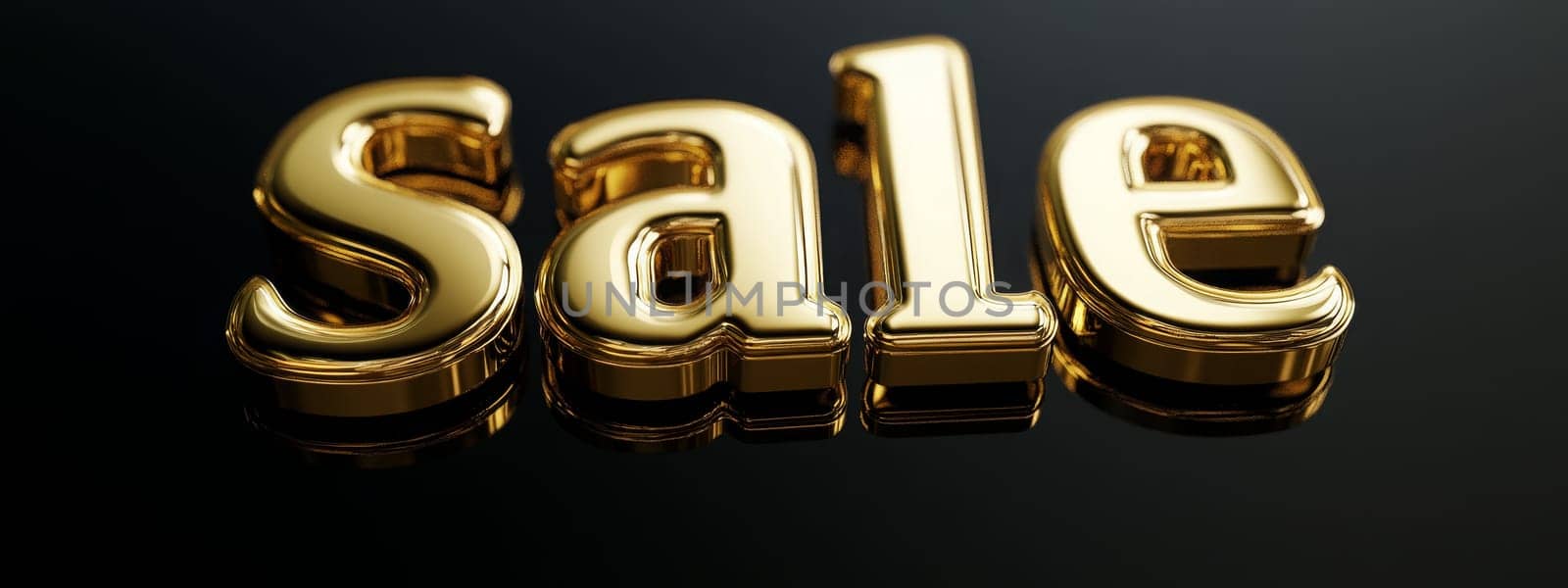 SALE 3D golden isolated selective focus. Generative AI, Generative AI,