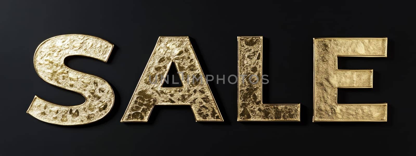 SALE 3D golden isolated selective focus. Generative AI, Generative AI,