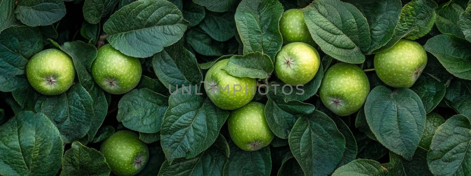 apples grow on a tree with orchard, Generative AI, food
