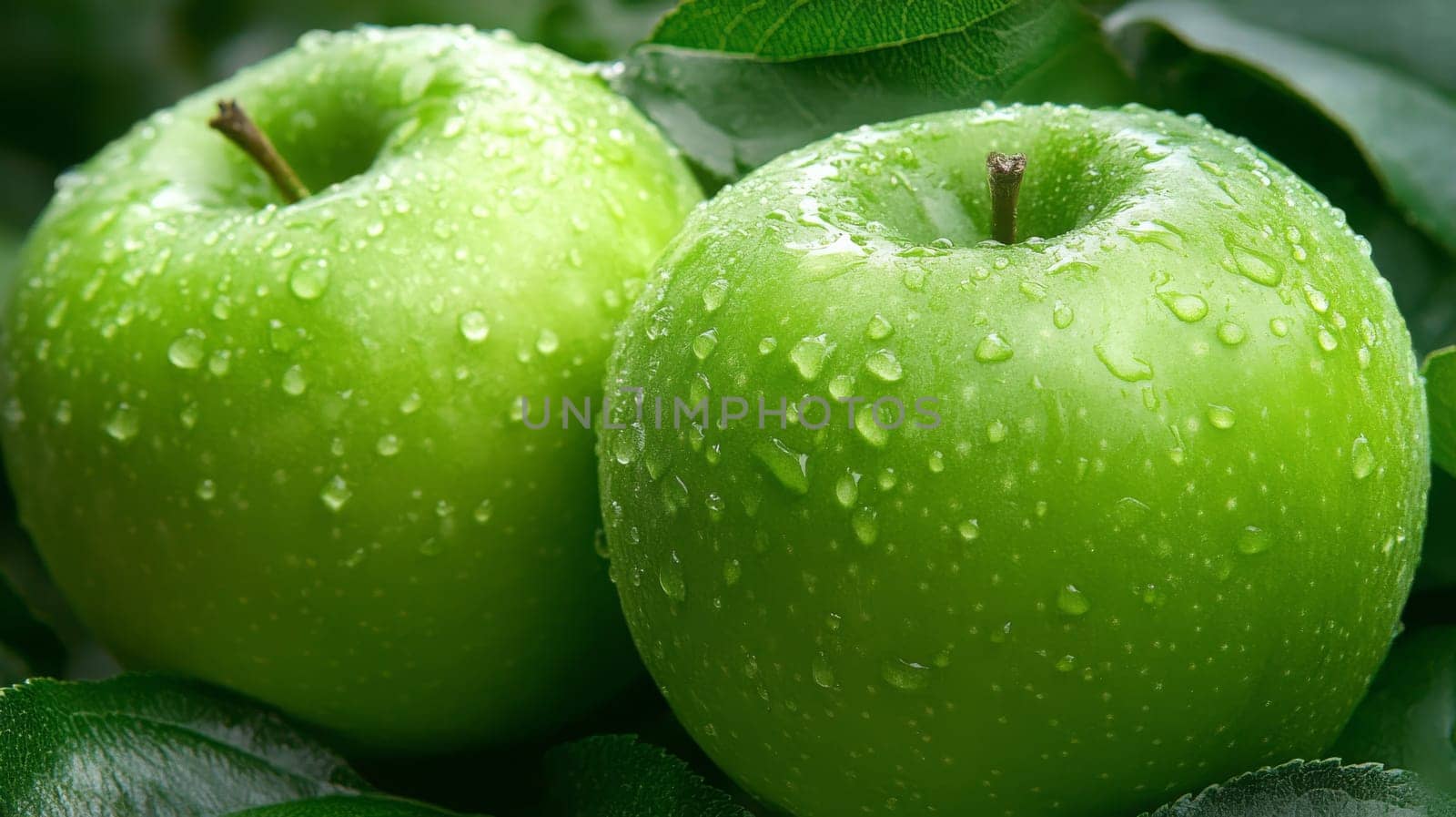 apples grow on a tree with orchard, Generative AI, food