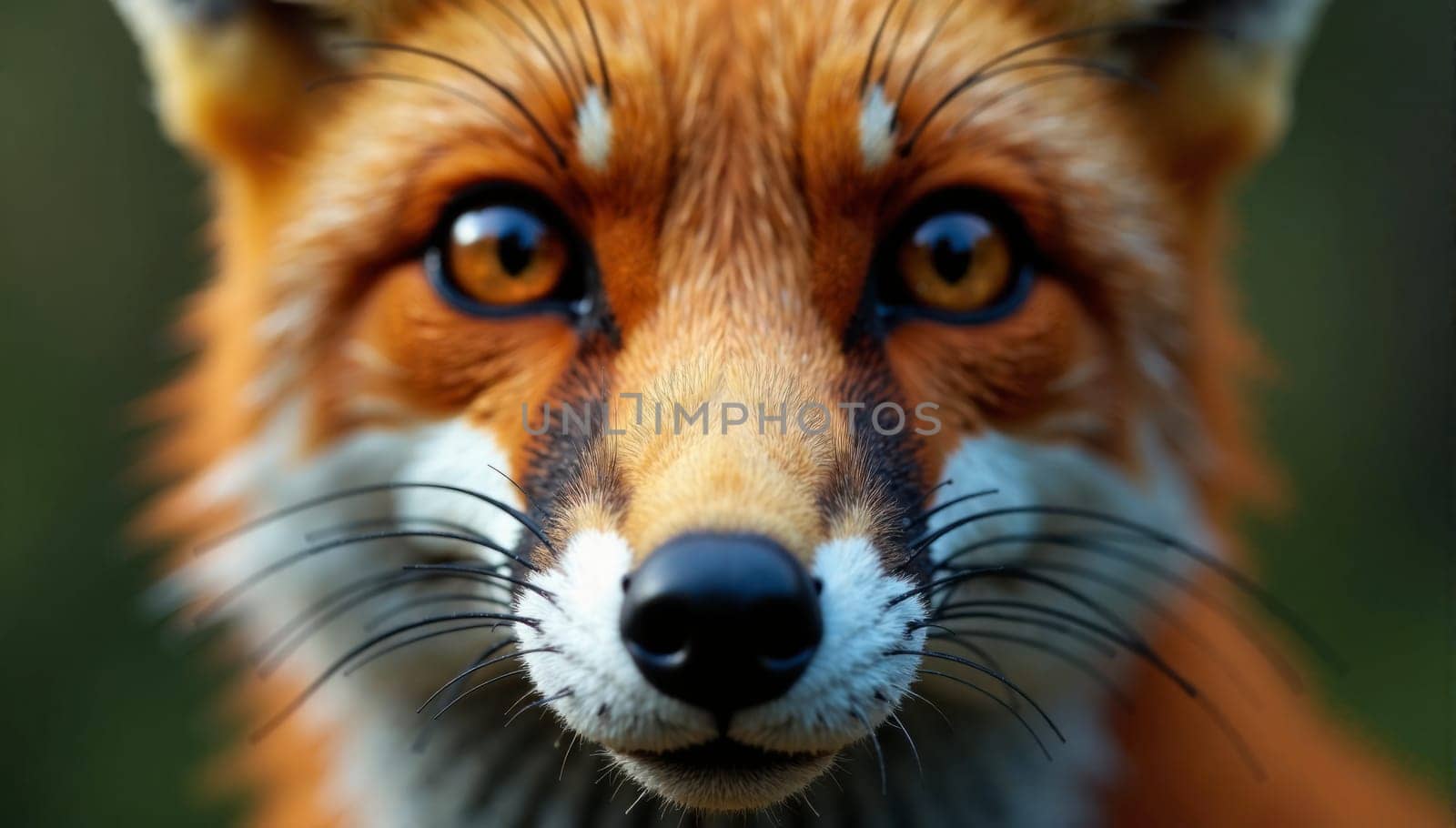 A fox is staring at the camera with its mouth open. The fox is brown and white in color
