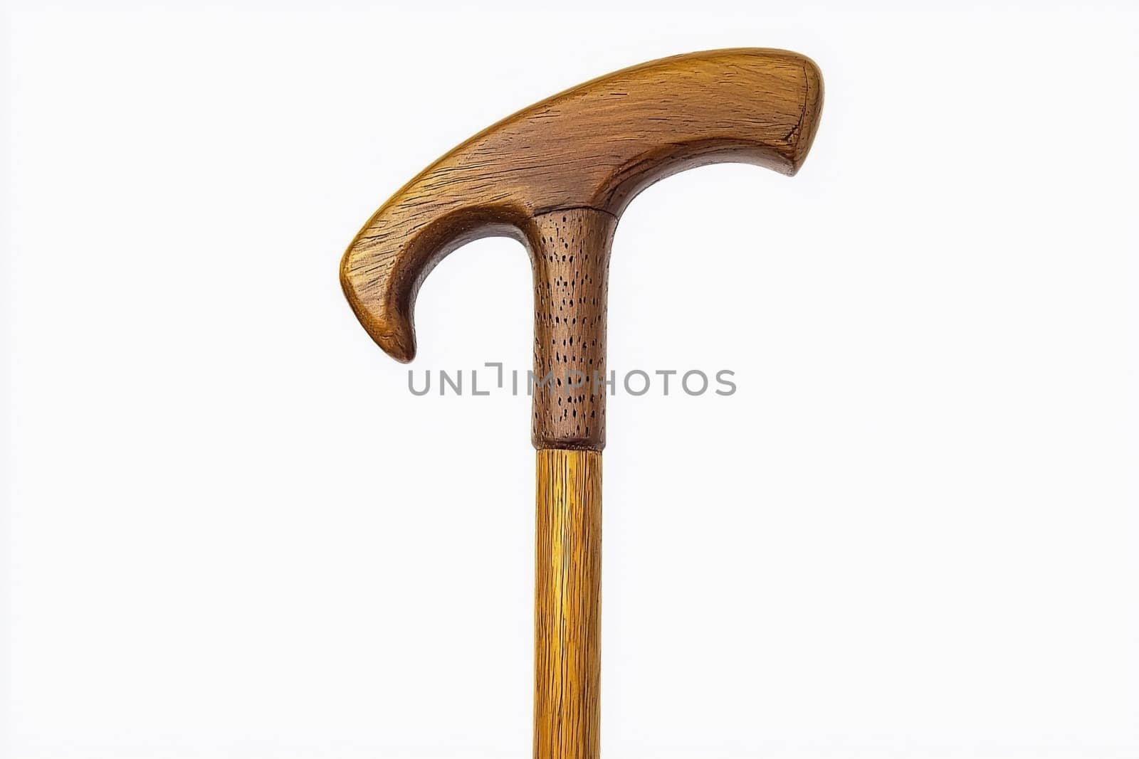 Elegant wooden cane offers stability and fashion for those needing assistance while walking.