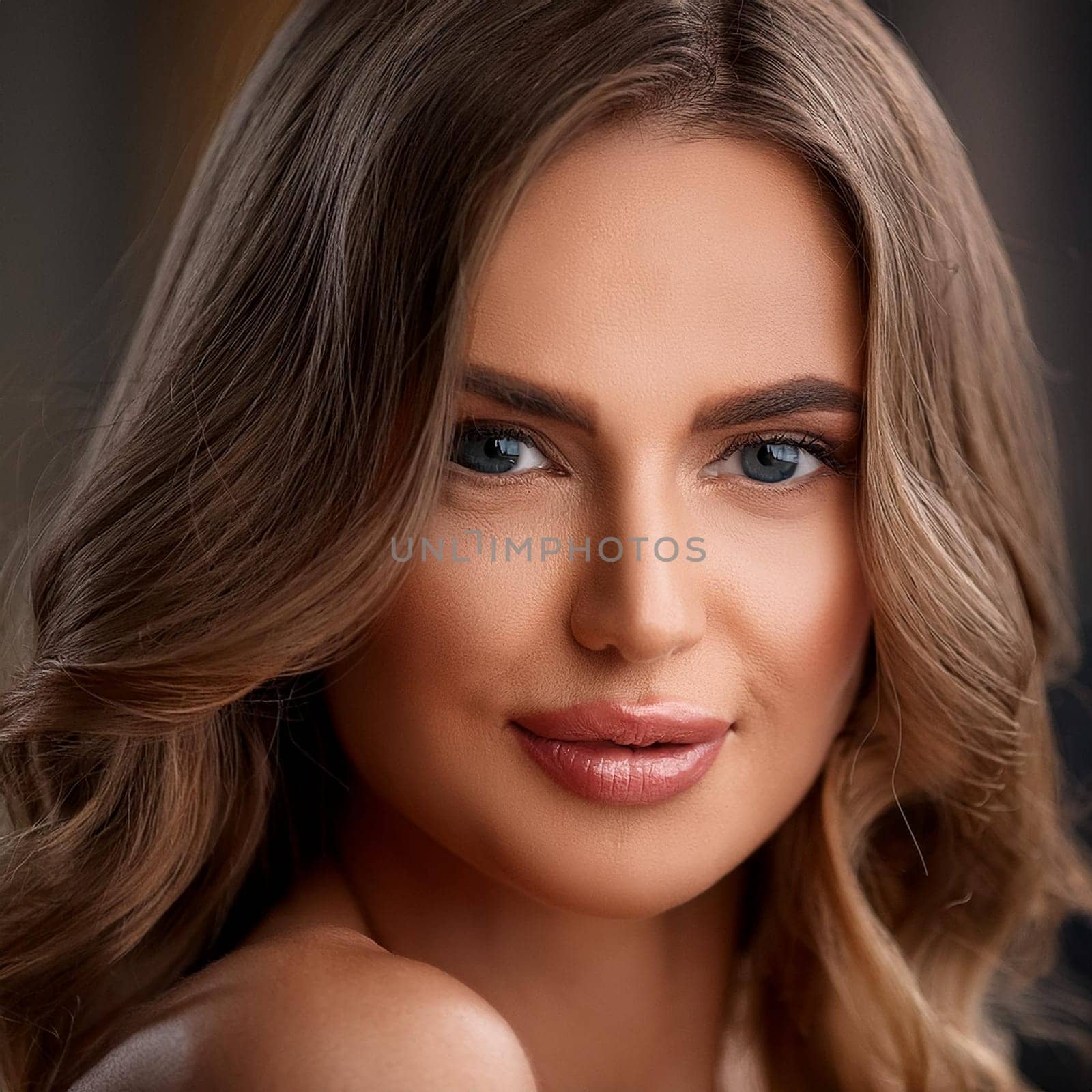 pretty young woman portrait, AI generated image
