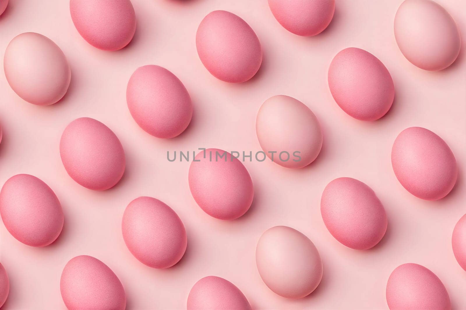 Pattern featuring multiple pink-colored Easter eggs on a soft pink background. Perfect for Easter-themed designs, packaging, and decorations