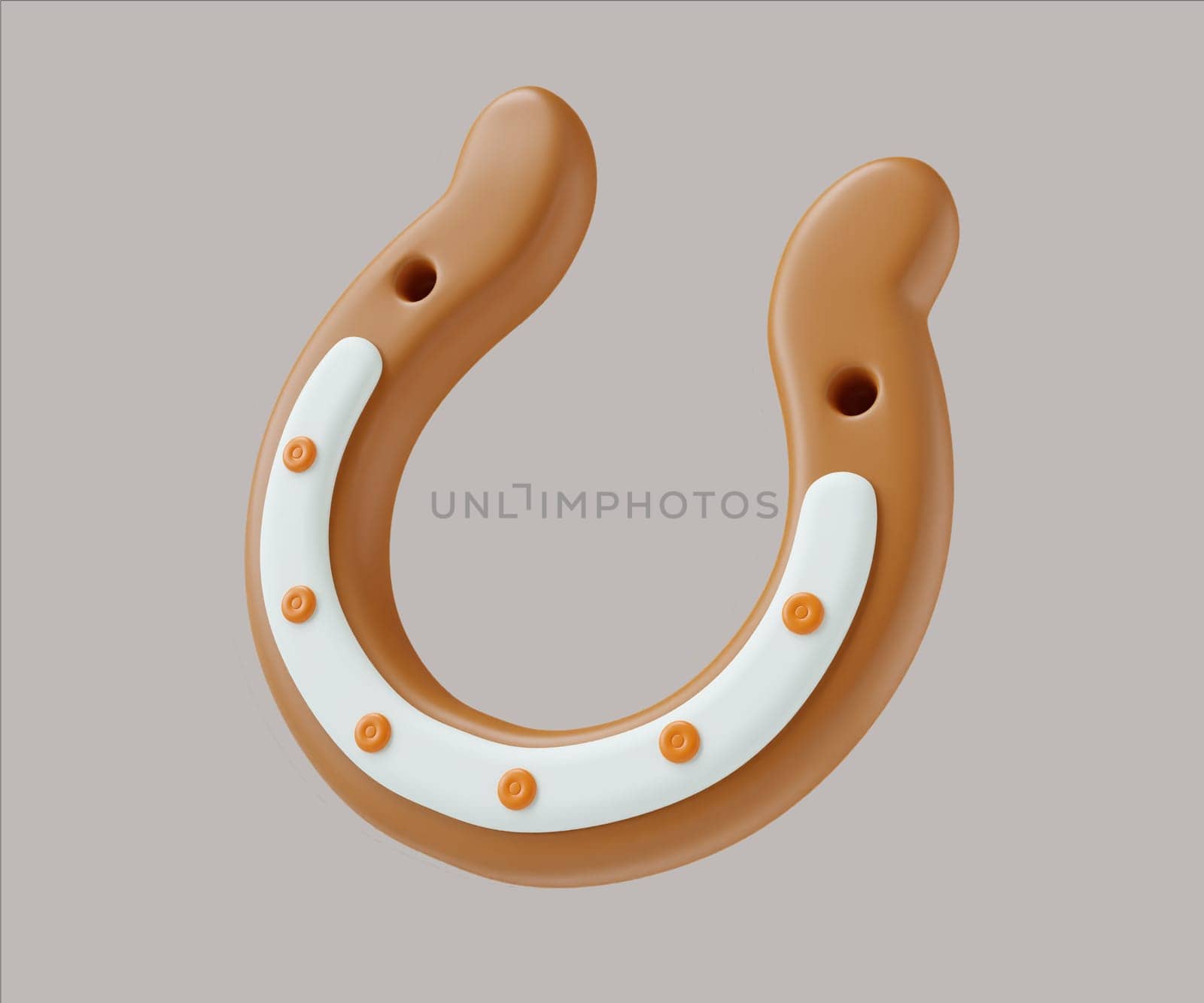 A delightful set of playful 3D horseshoe charms symbolizing good luck, perfect for western-themed crafts and designs.