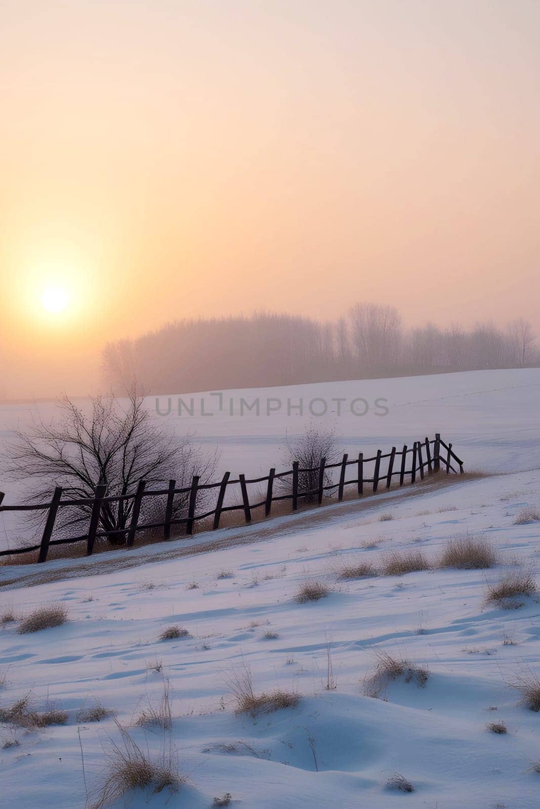 sunrise sunset winter nature snow sky landscape background evening travel generated ai alt. High quality illustration