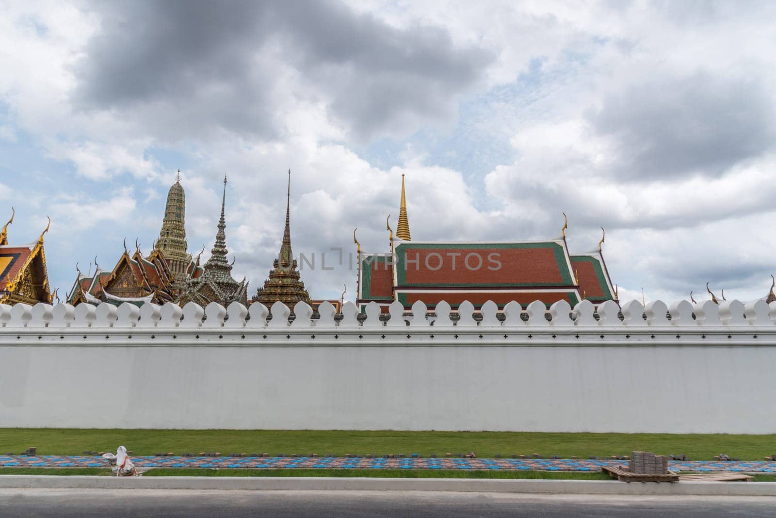 Wat Phra Kaew, commonly known in officially as Wat Phra Si Rattana Satsadaram as the most famous tourist sites and most sacred Buddhist temple (wat) in Thailand.
