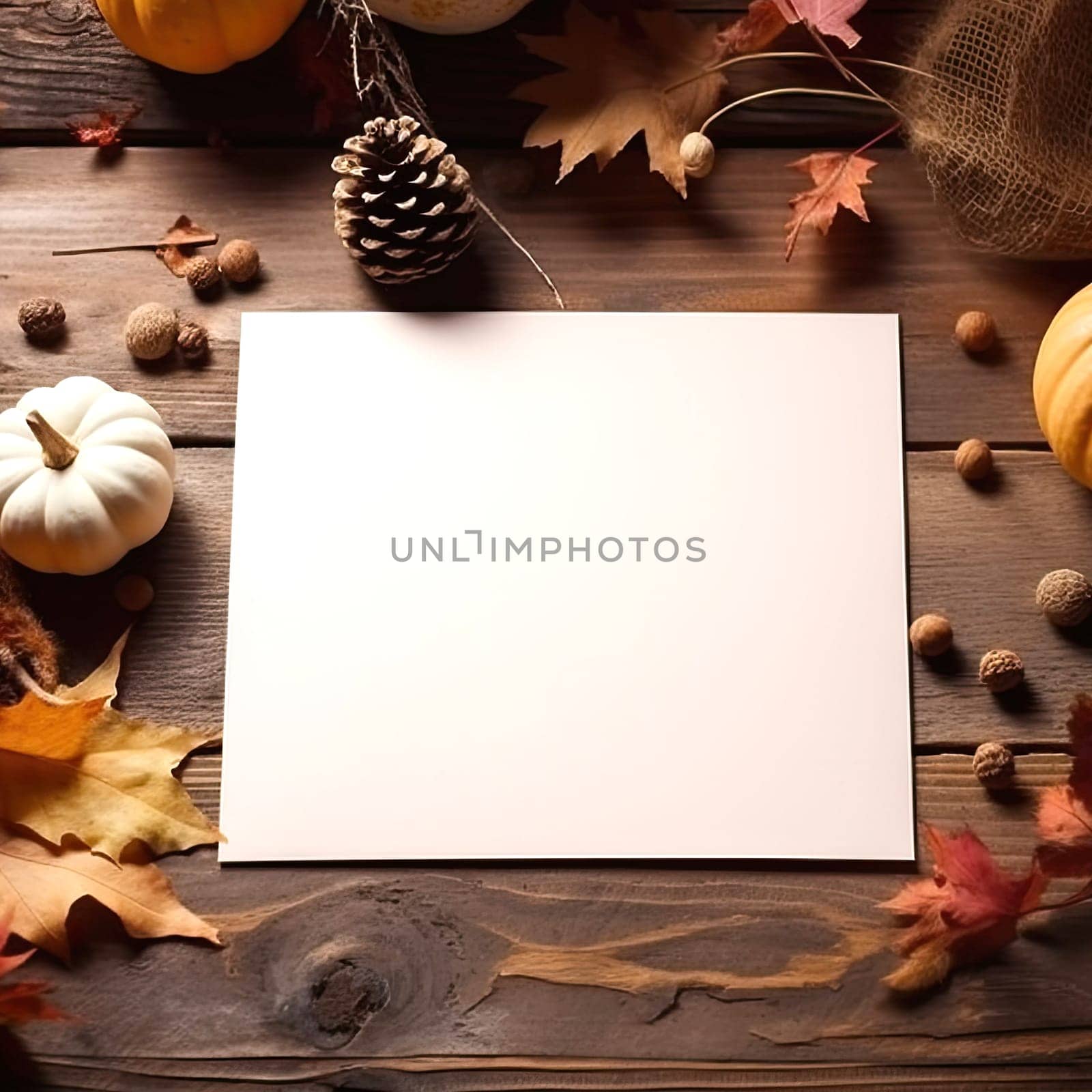 Mockup for a postcard on an autumn theme by Wikki33