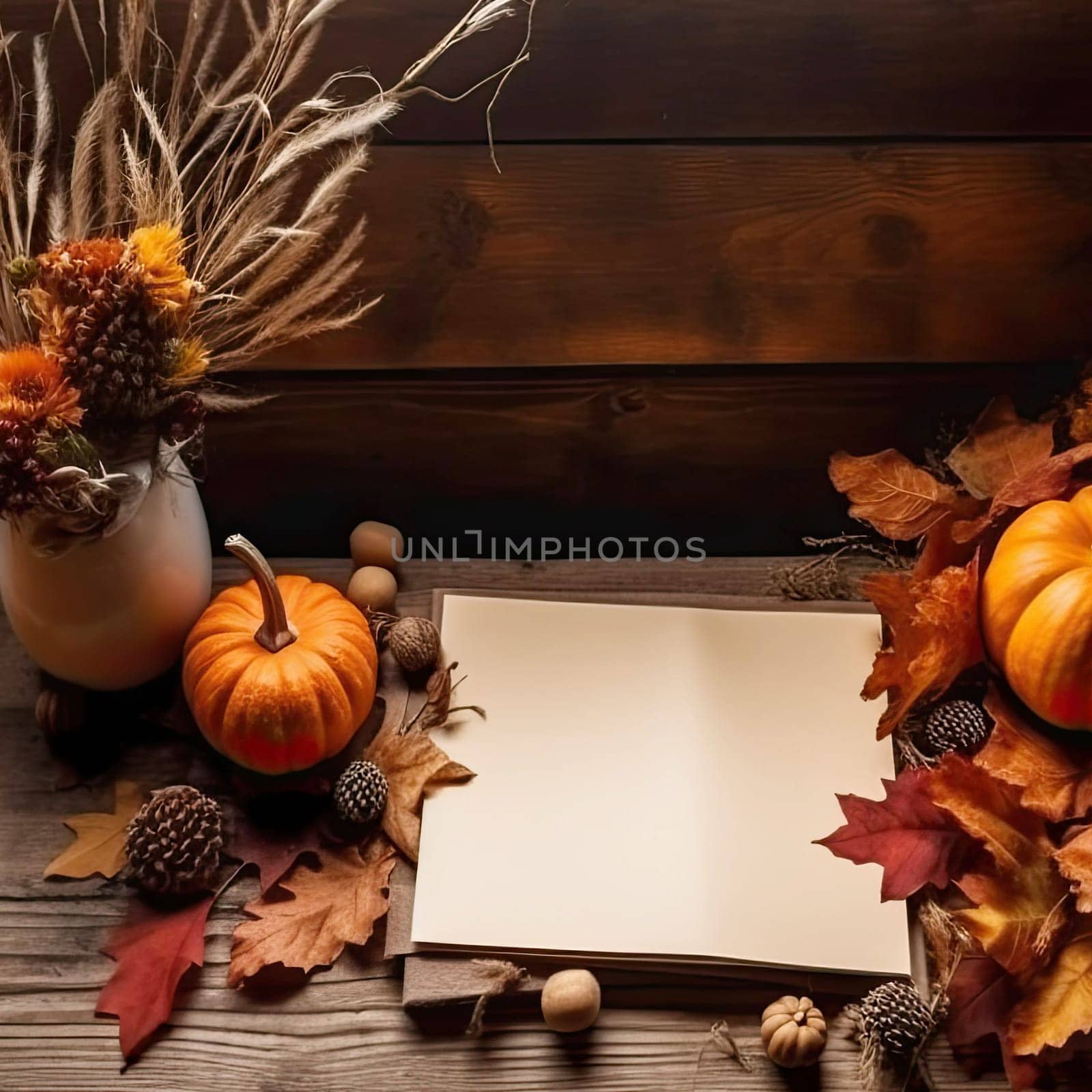 Mockup for a postcard on an autumn theme by Wikki33