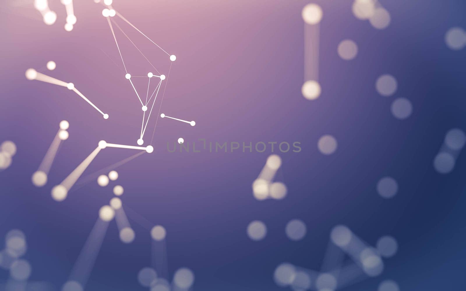 Abstract background. Molecules technology with polygonal shapes, connecting dots and lines. Connection structure. Big data visualization.  by teerawit