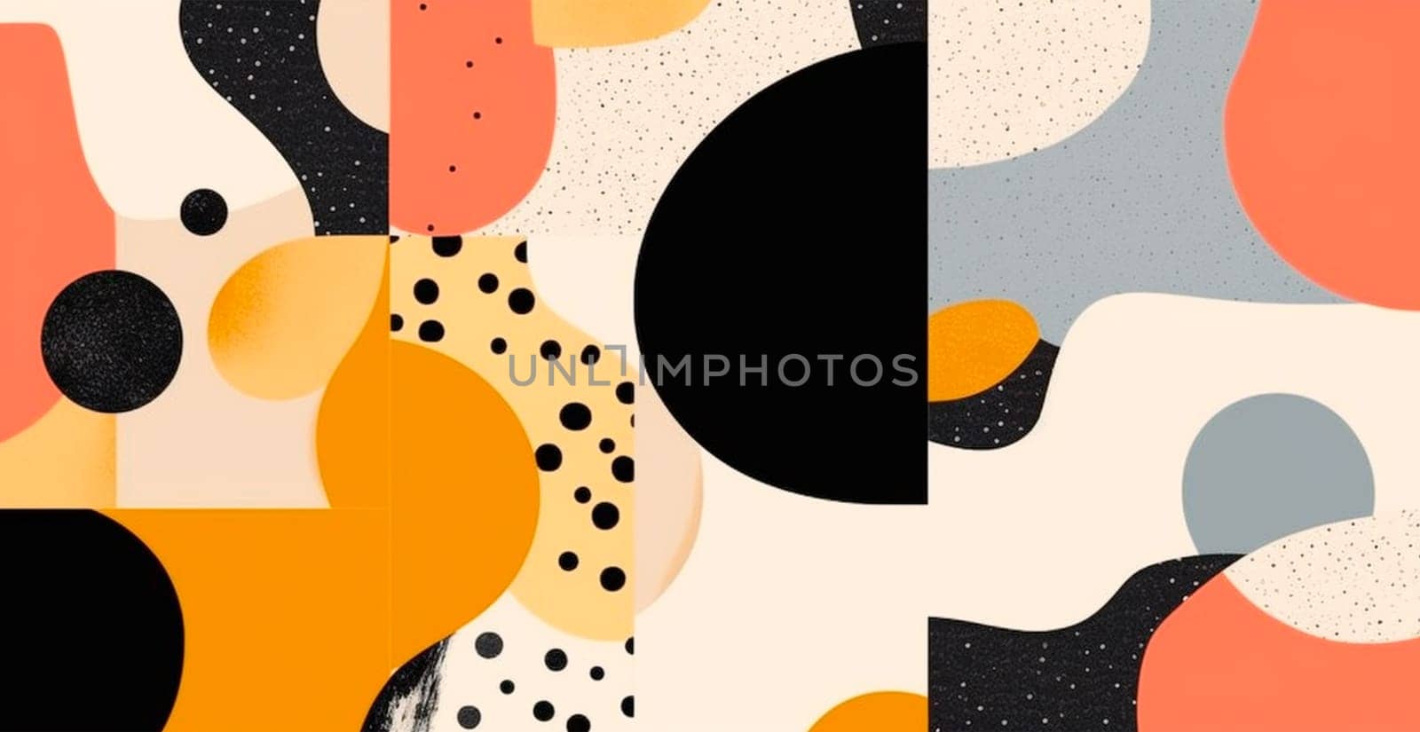 Abstract geometric shapes multicolored background - image