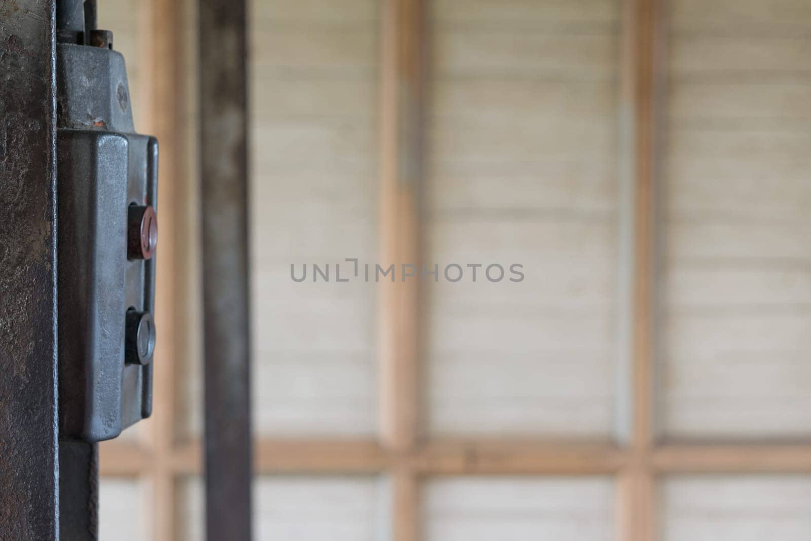 Steel chain pulley (Switch control) with rusty and vintage style in factory