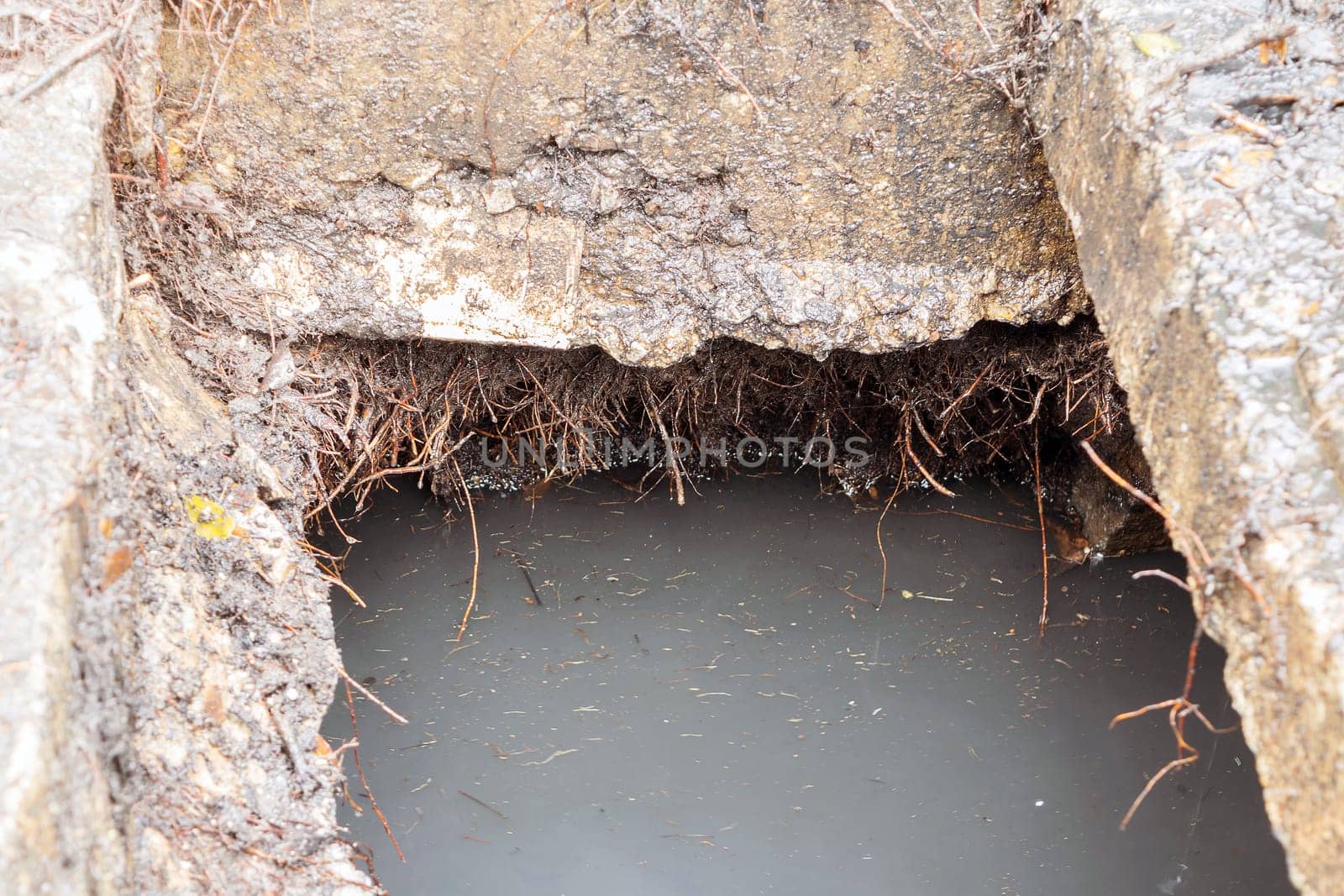 Working for drain cleaning. Problem with the drainage system.