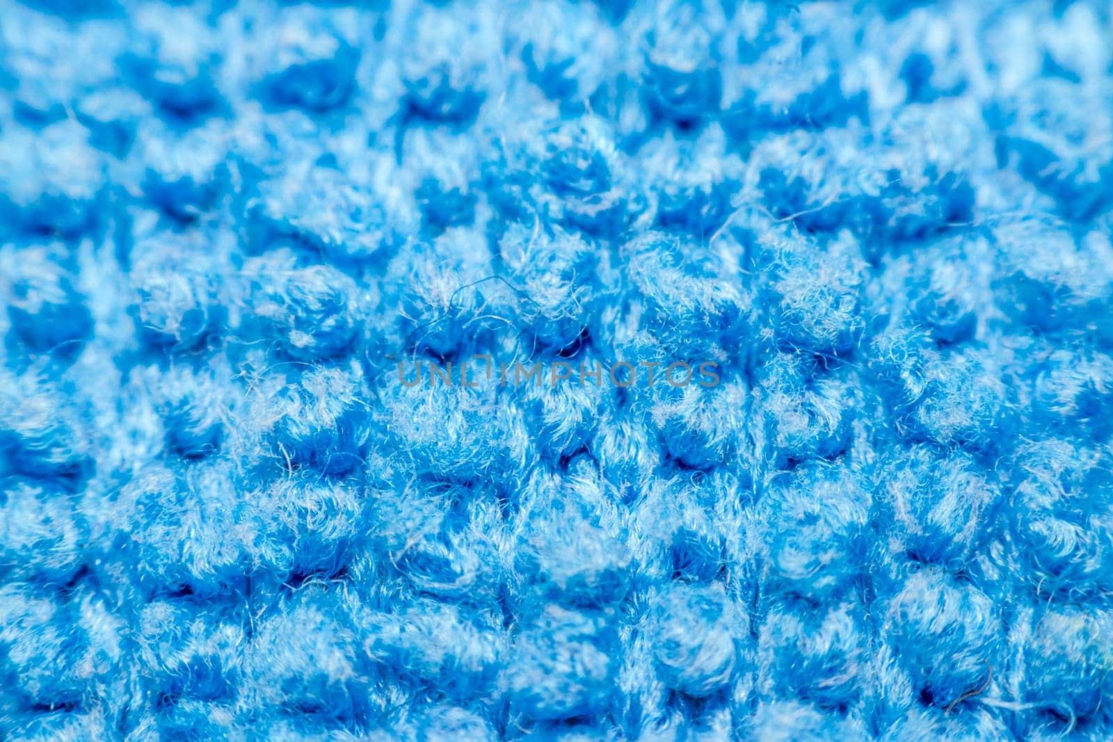 Macro of fabric weave texture surface blue color use for background