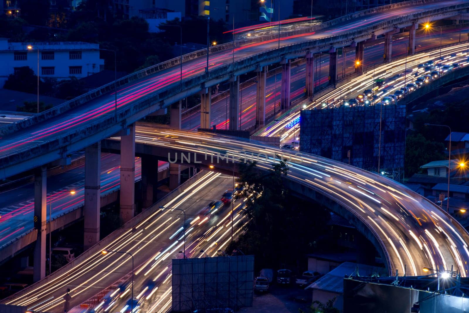 Nighttime of Bangkok city. Bangkok is the capital and the most populous city of Thailand.