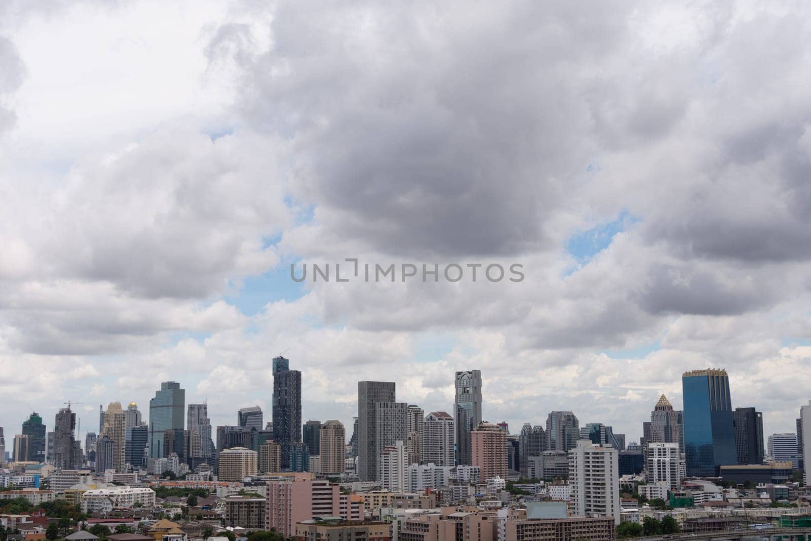 Cityscape and transportation in daytime of Bangkok city Thailand. Bangkok is the capital and the most populous city of Thailand.