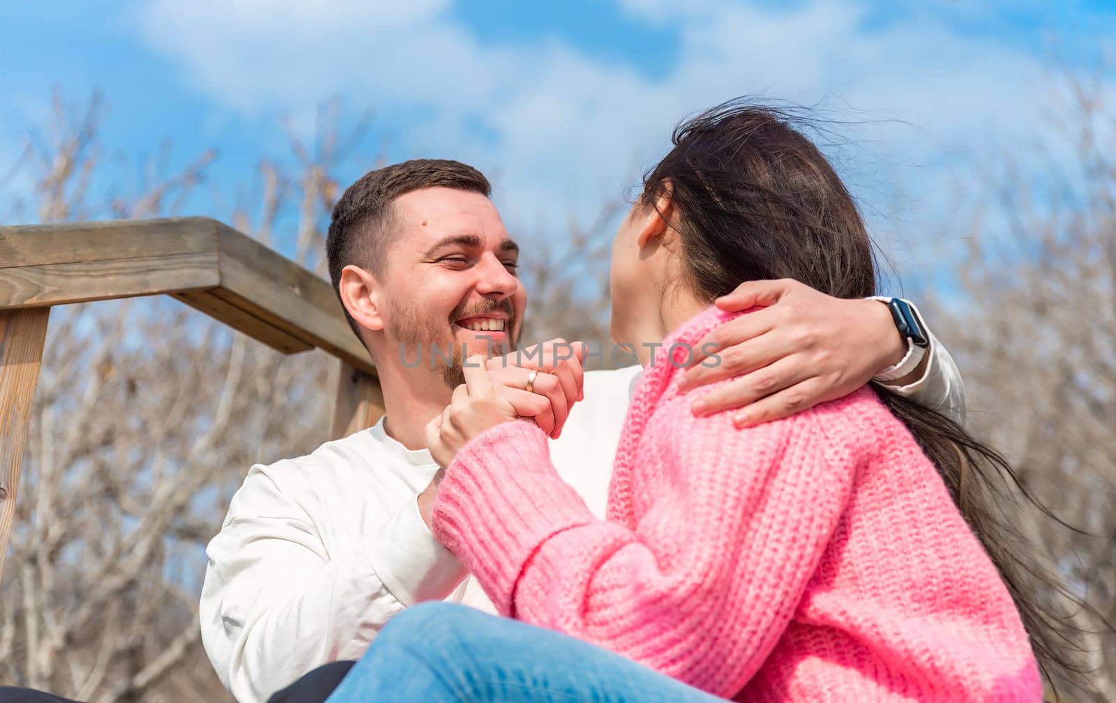 portrait of young married russian couple on a Valentine's day