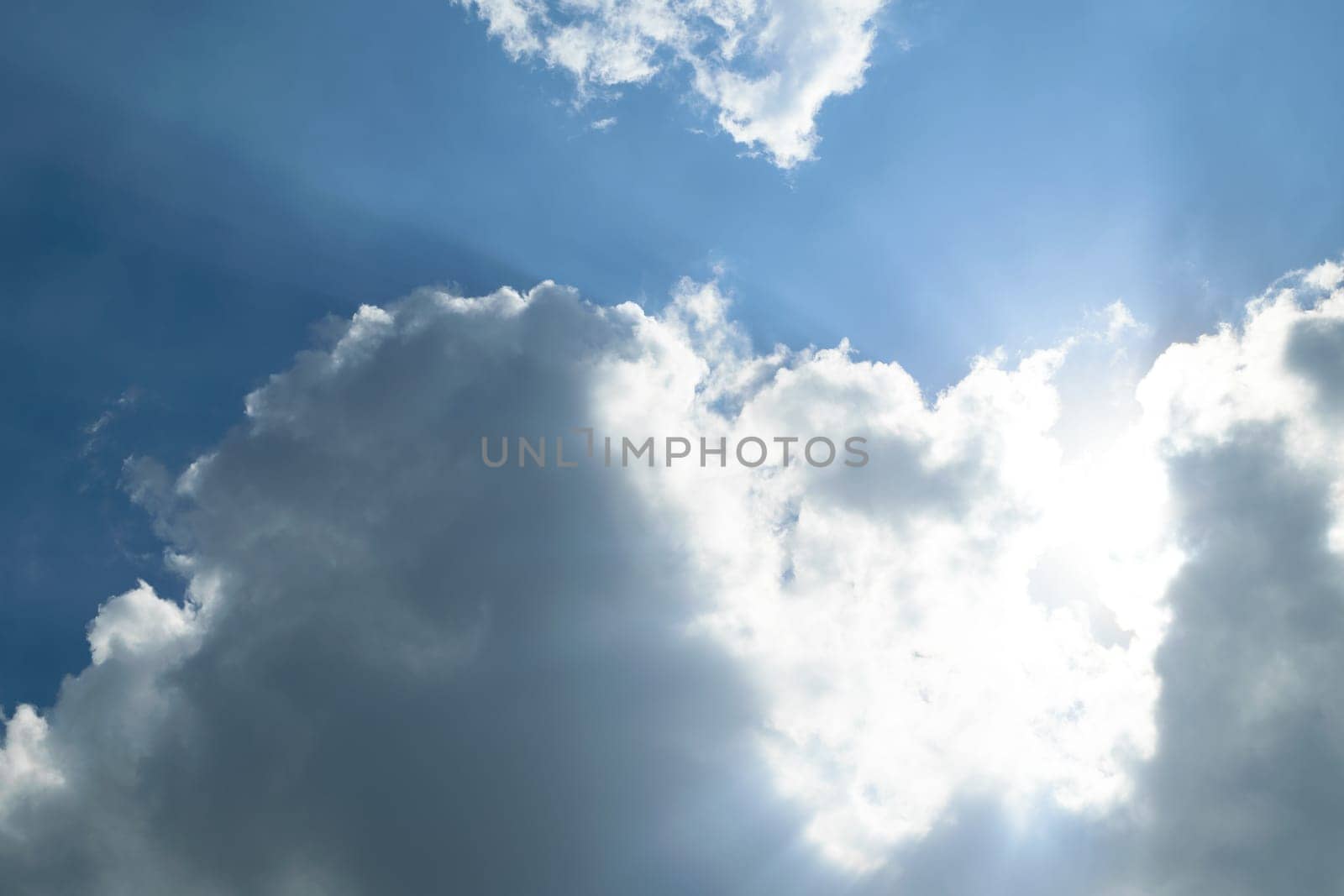 Nature cloudscape with blue sky and white cloud