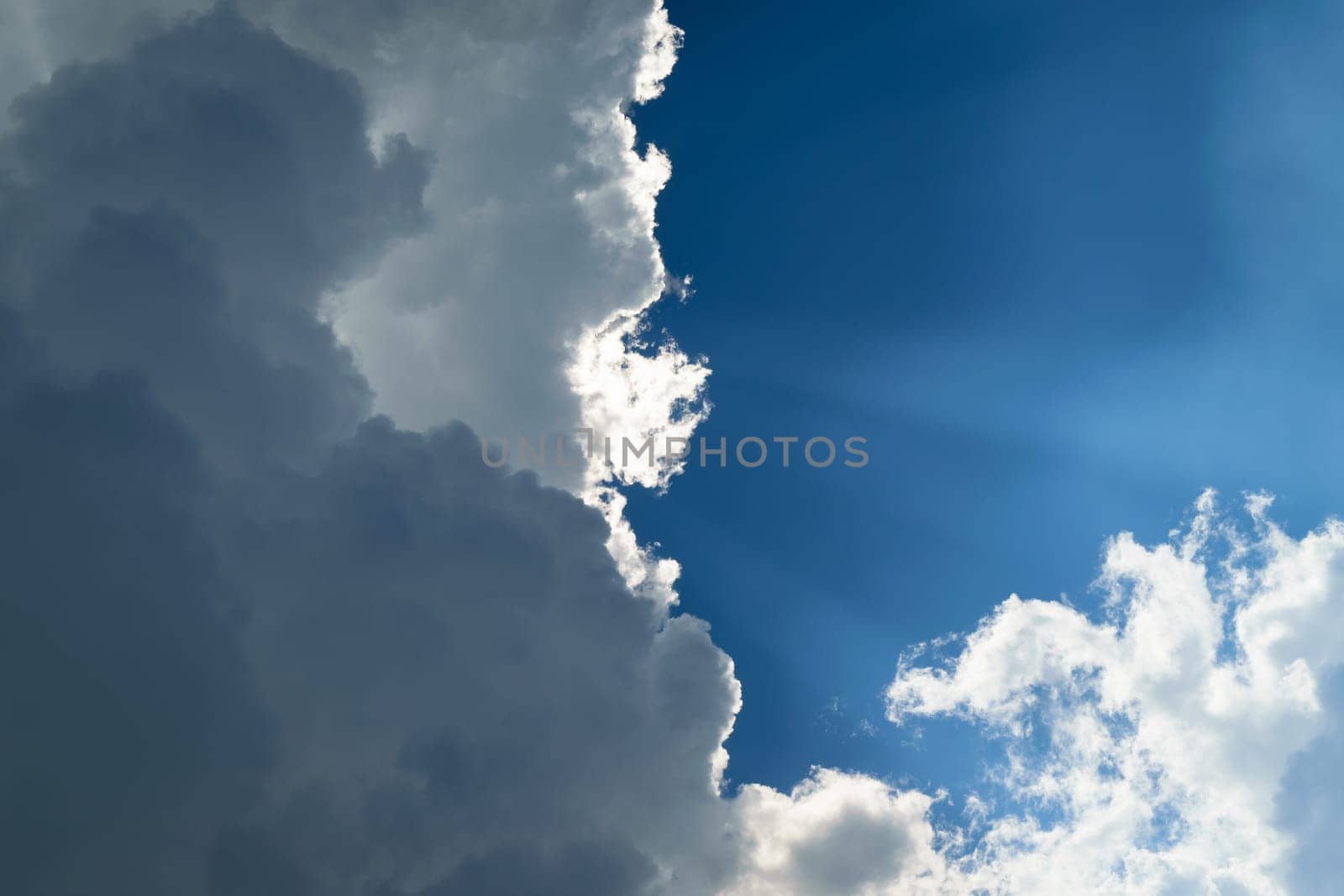 Nature cloudscape with blue sky and white cloud