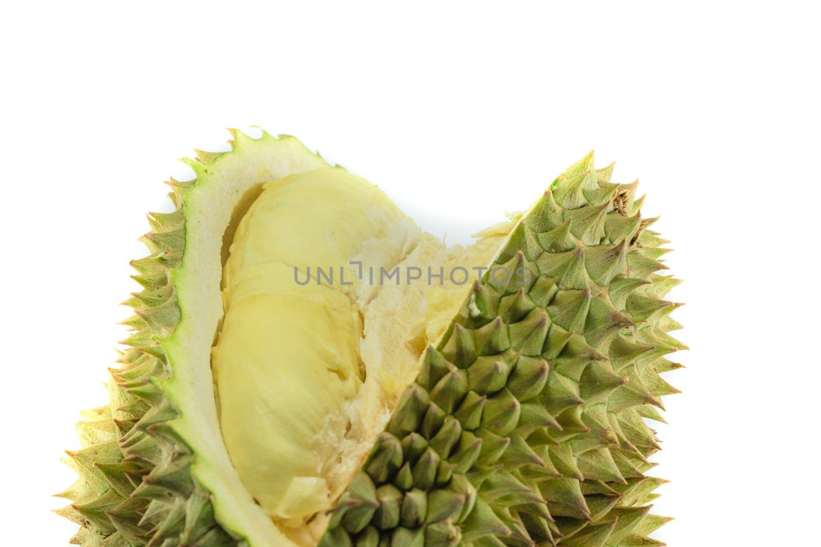 Durian king of fruit isolated on white background