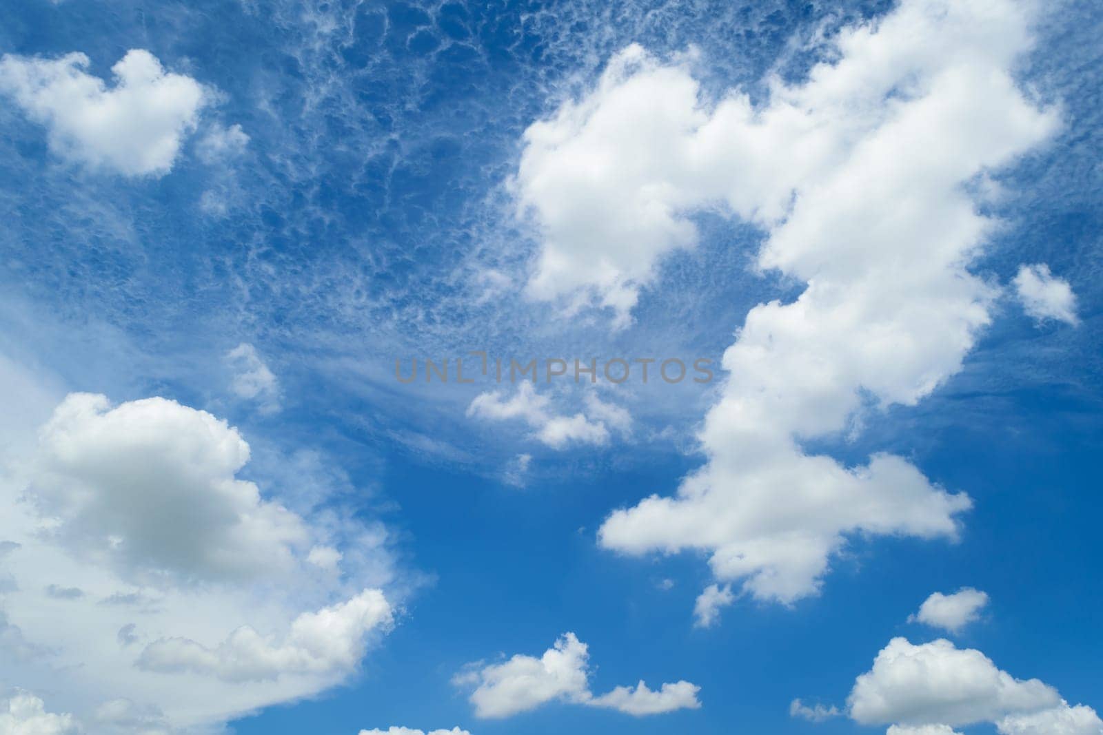 Nature cloudscape with blue sky and white cloud