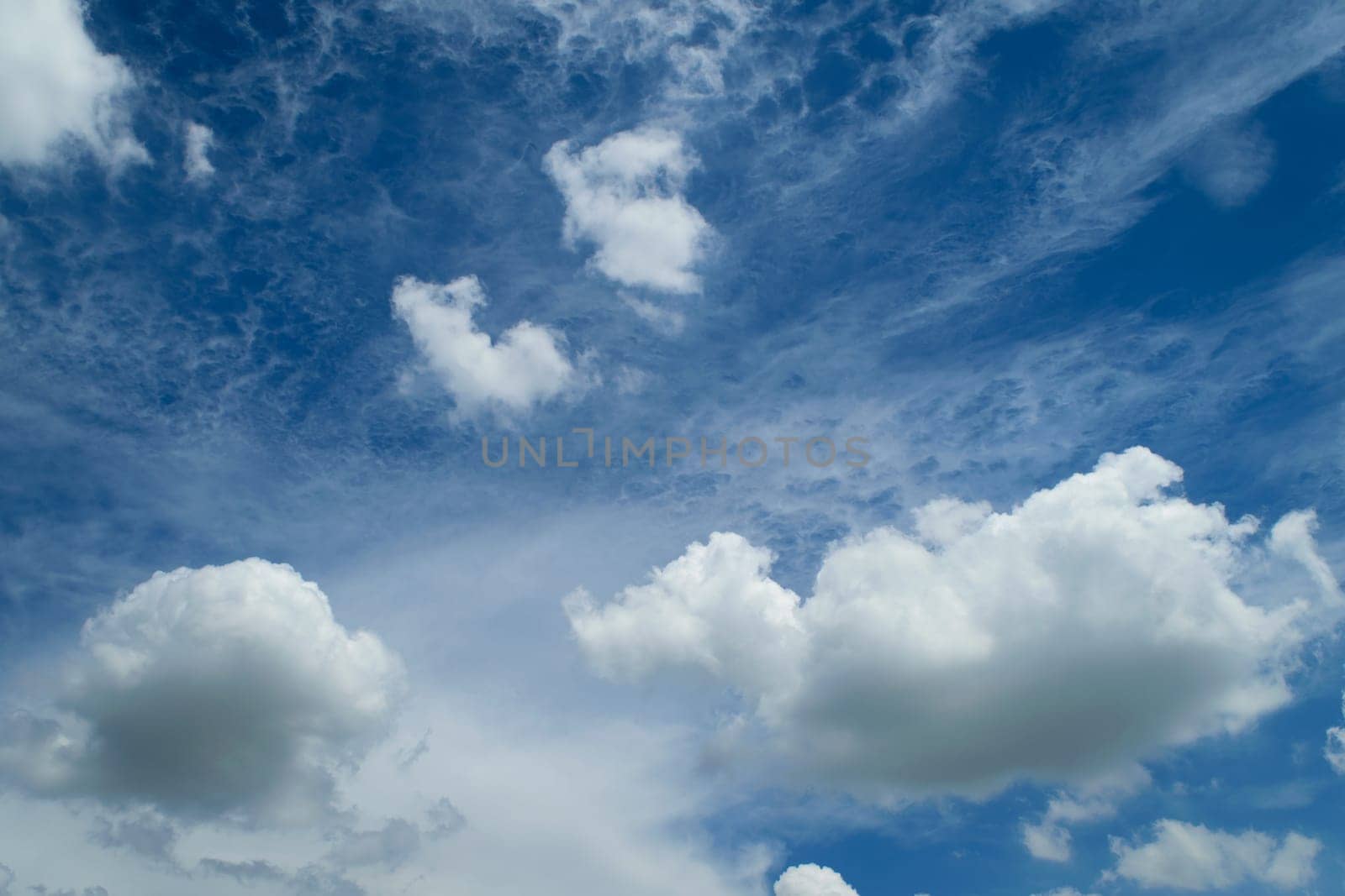 Nature cloudscape with blue sky and white cloud
