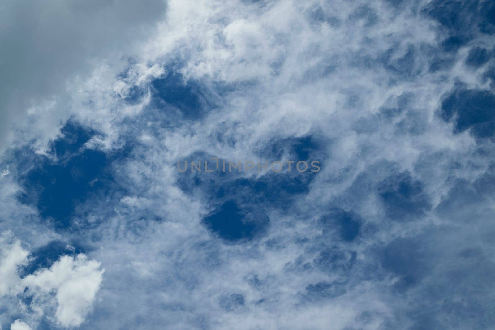 Nature cloudscape with blue sky and white cloud