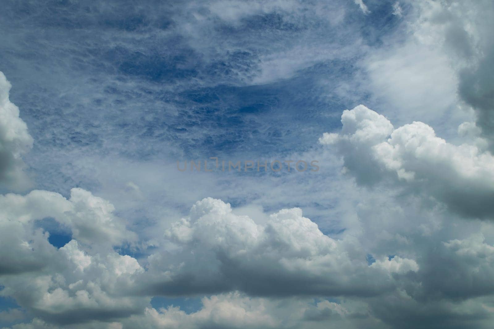 Nature cloudscape with blue sky and white cloud