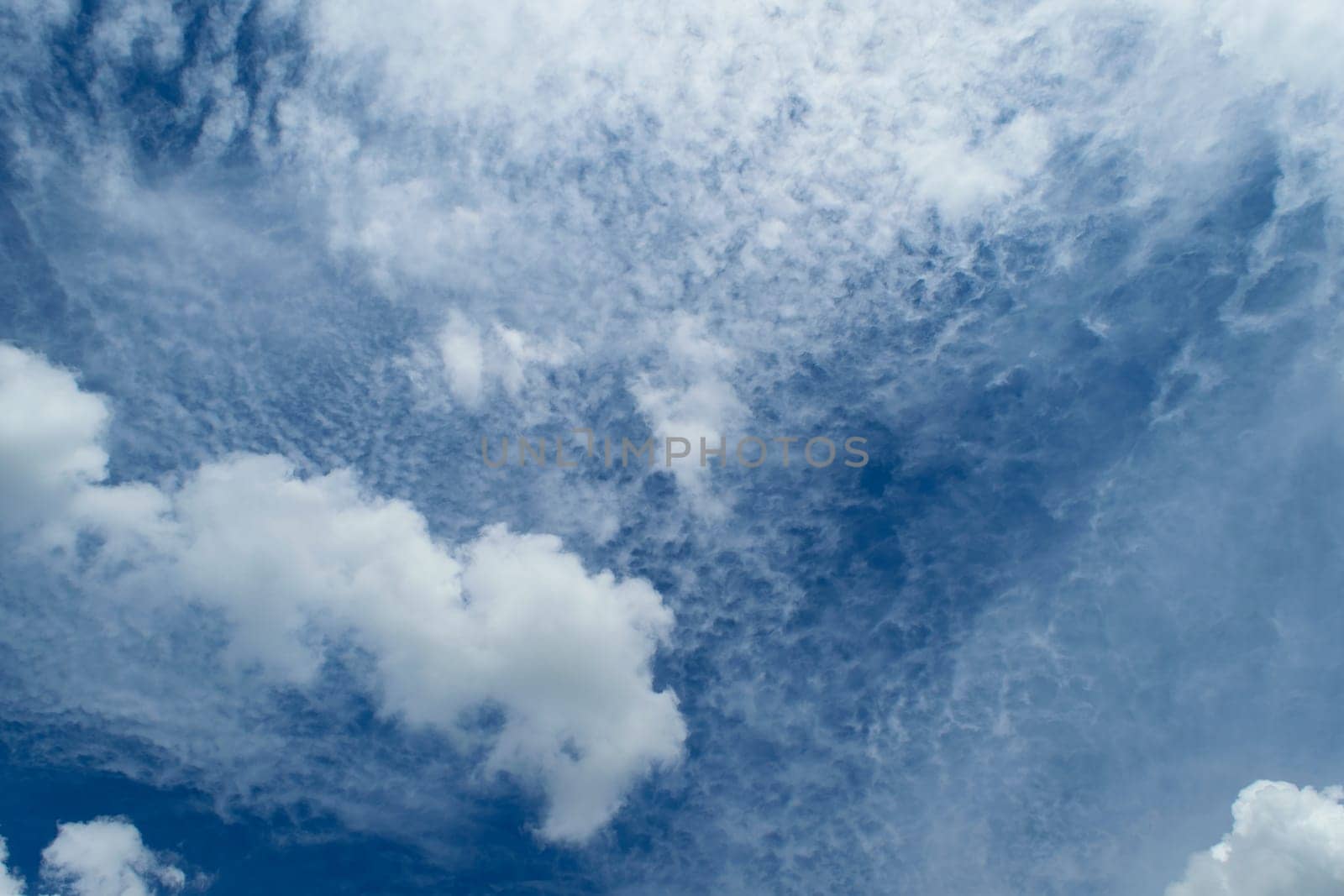 Nature cloudscape with blue sky and white cloud
