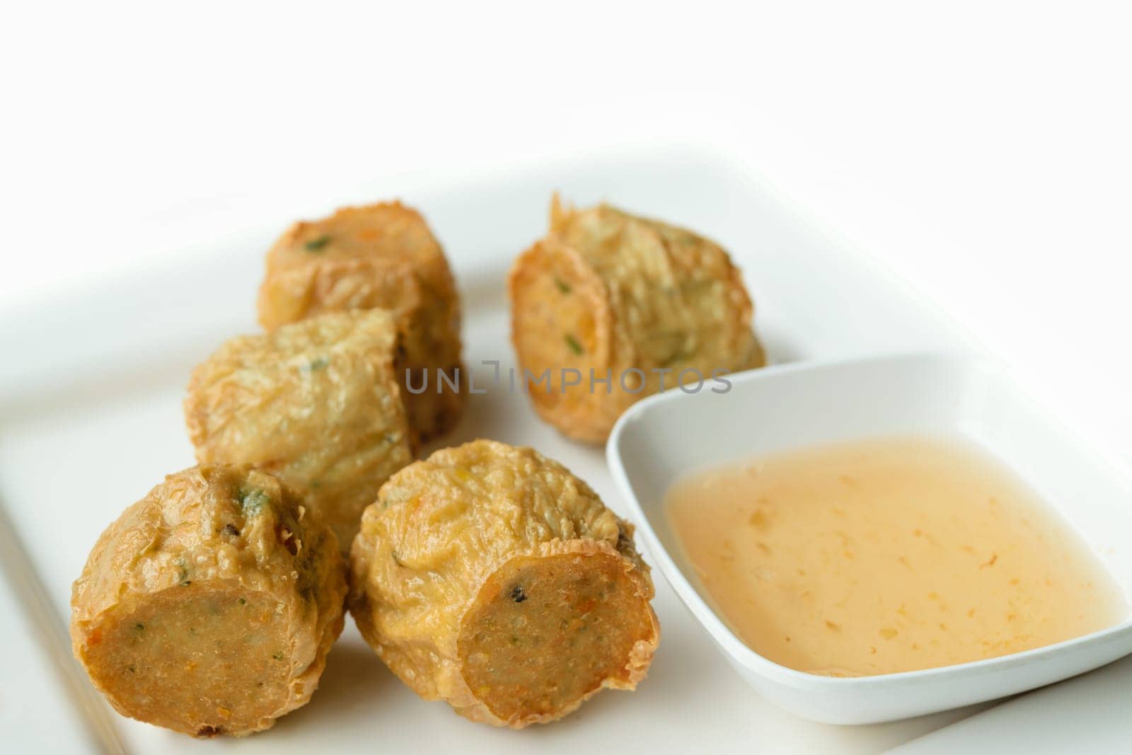 Deep Fried Chicken Roll (Gai-Jor), Thai food