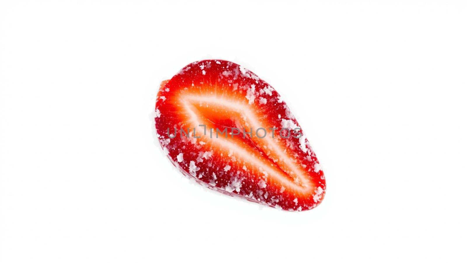Storing frozen berries in winter. Strawberries covered in ice. High quality photo