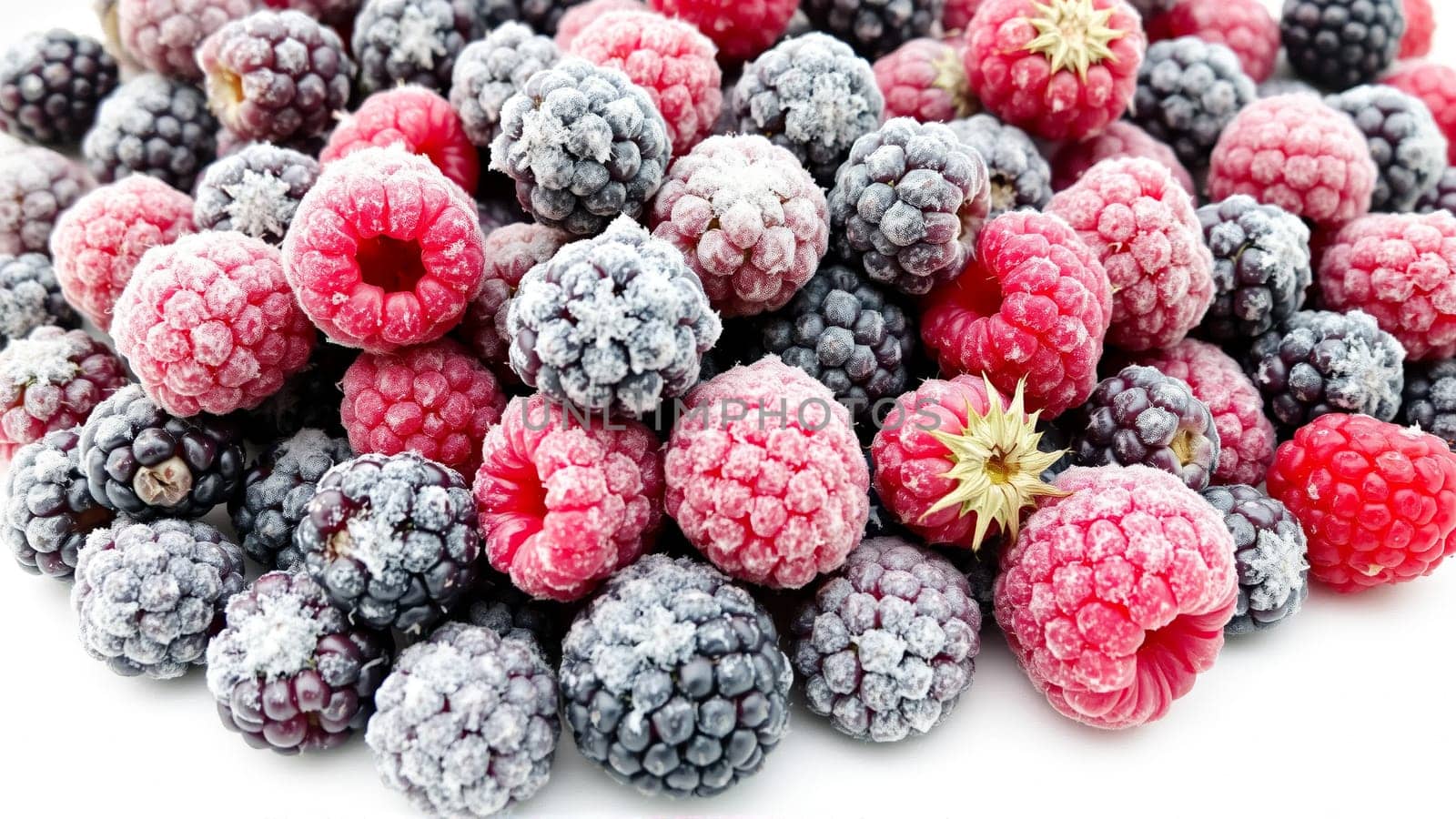 Storing Berries in Winter. Frozen Blackberries and Raspberries. High quality photo